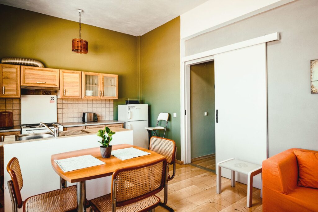 Our Dreamy Studio for Two: View of the Kitchen as Seen from the Living Area